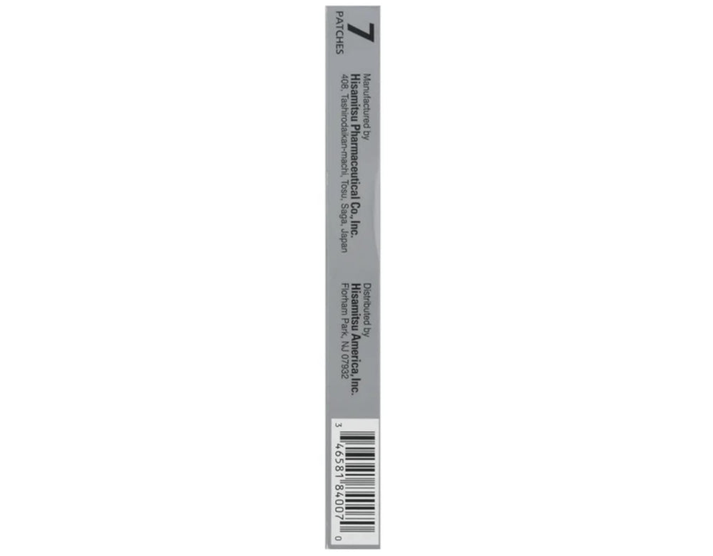 Salonpas thin fabric patch moves with your body during daily activities.