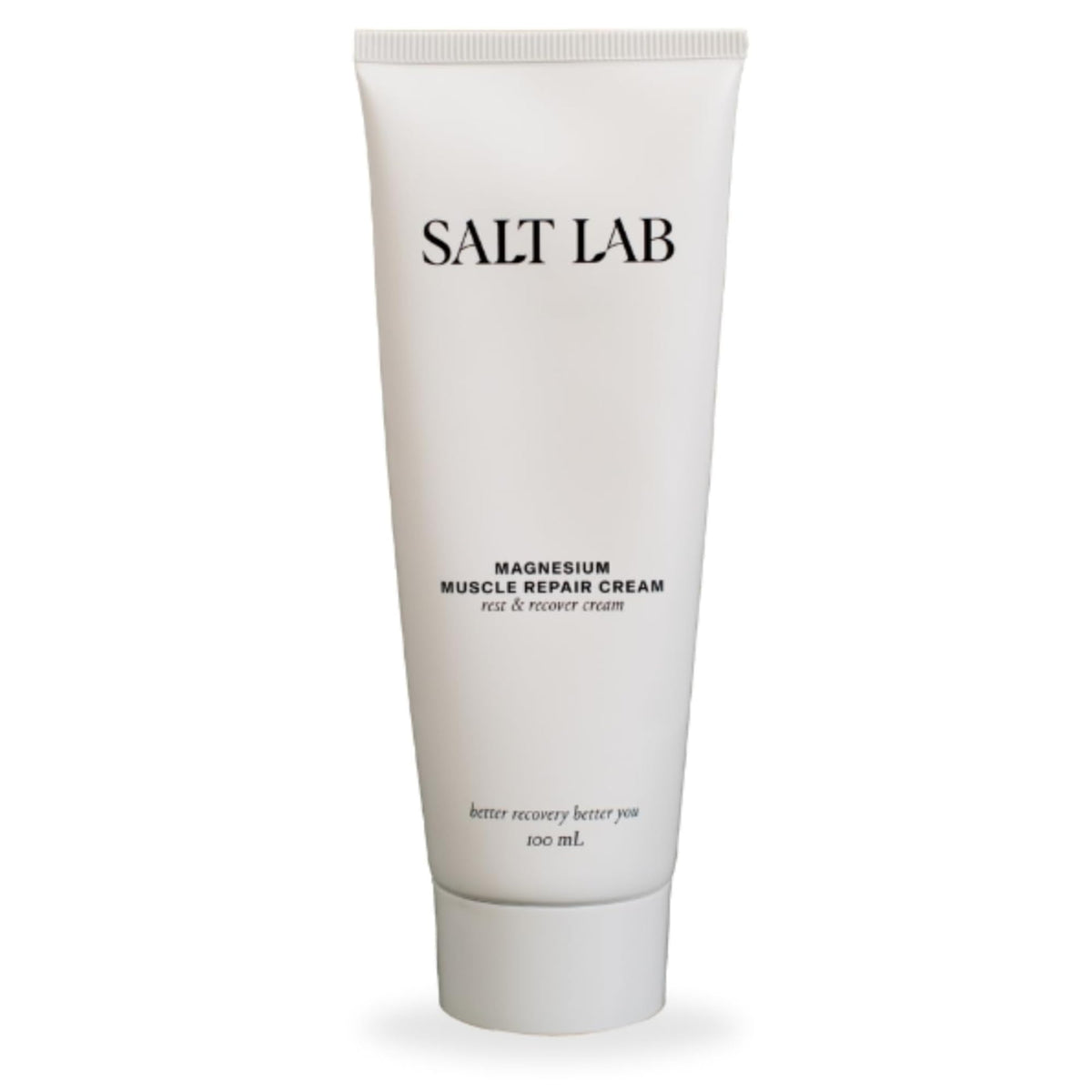 Salt Lab Magnesium Muscle Repair Cream bottle for easy daily use and targeted relief