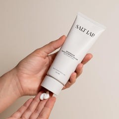 Salt Lab Magnesium cream shown during massage for targeted comfort and relaxation