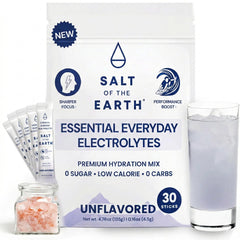 Salt of the Earth hydration packet for on-the-go electrolyte balance.