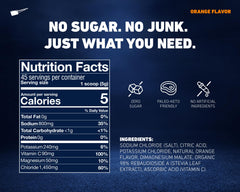 Saltivate orange electrolyte scoop dispensing simplifies daily hydration during training