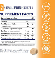 Dispensed SaltStick FastChews tablets ready to chew mid-workout