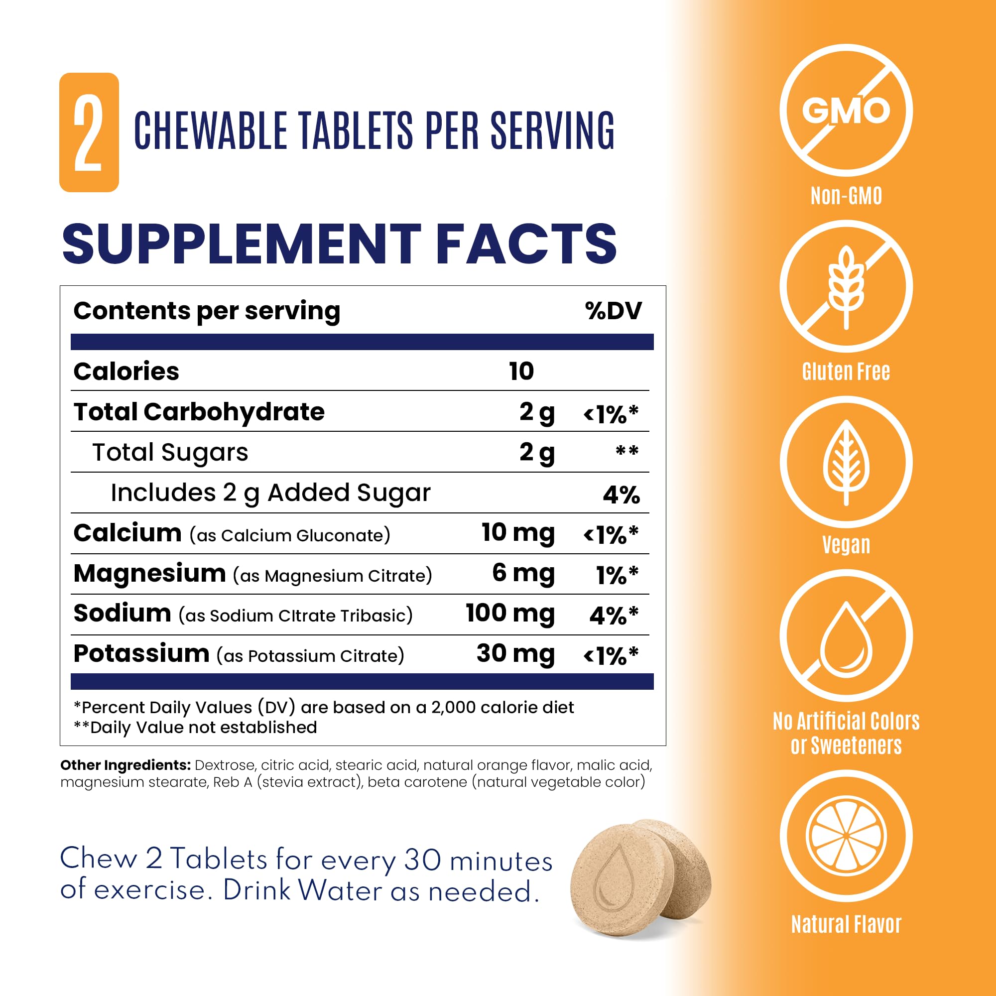 SaltStick FastChews vegan, non-GMO label supports clean fueling.