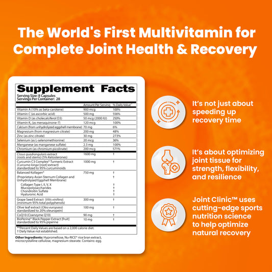 SaltWrap Joint Clinic capsules close-up highlighting collagen content for joint support