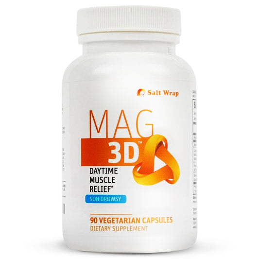 SaltWrap Mag 3D bottle front view showing easy-to-take daytime support