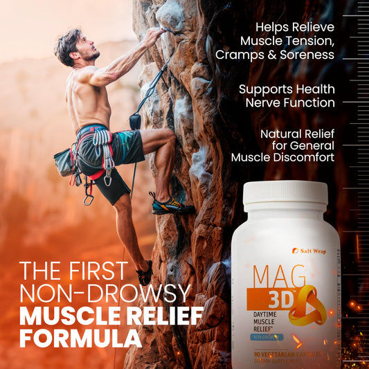 SaltWrap Mag 3D ingredients panel highlights turmeric and magnesium for circulation