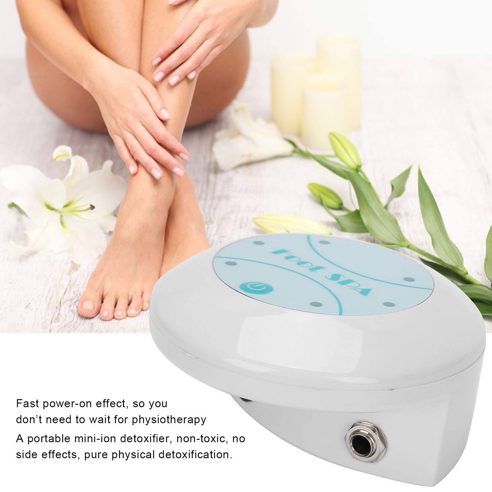 Saluaqui Ionic Foot Bath Machine digital display highlights clear settings for control.