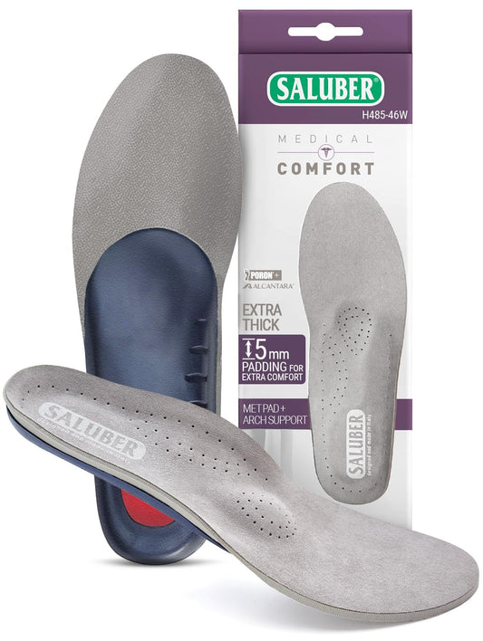 Saluber orthotic inserts with Poron footbed providing all-day cushioning