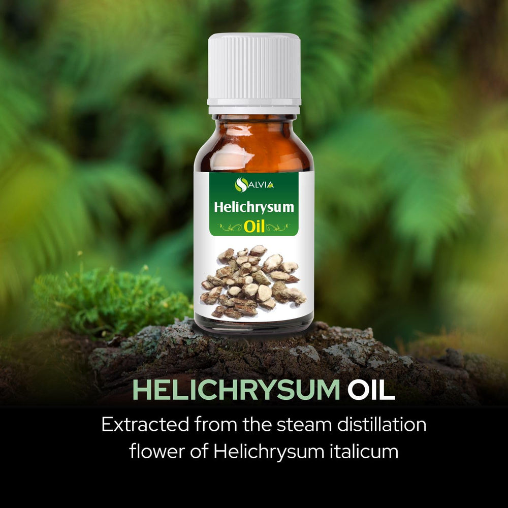 Helichrysum oil beside diffuser for ambient diffusion at home