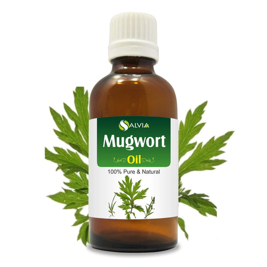Salvia Mugwort Oil bottle for DIY skincare blends and gentle skin care routines.