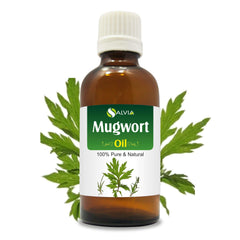 Salvia Mugwort Oil bottle for DIY skincare blends and gentle skin care routines.