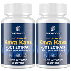 Samarogen Kava Kava Capsules bottle, ideal for calming evenings and restful sleep