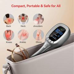 Samatule dual-mode wand showing continuous and pulsed light options