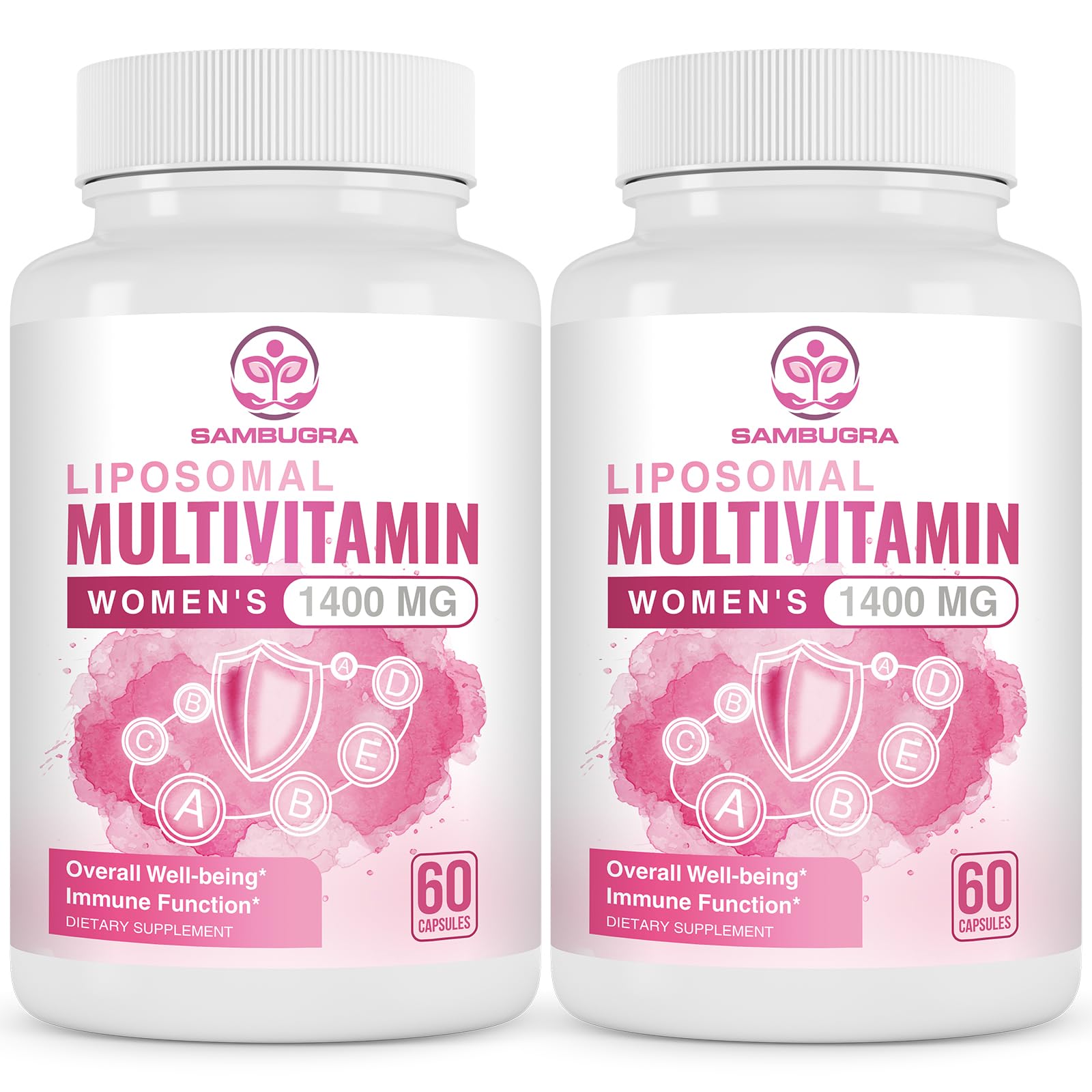 Sambugra liposomal multivitamin bottle for women promotes daily wellness.