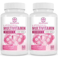 Sambugra liposomal multivitamin bottle for women promotes daily wellness.