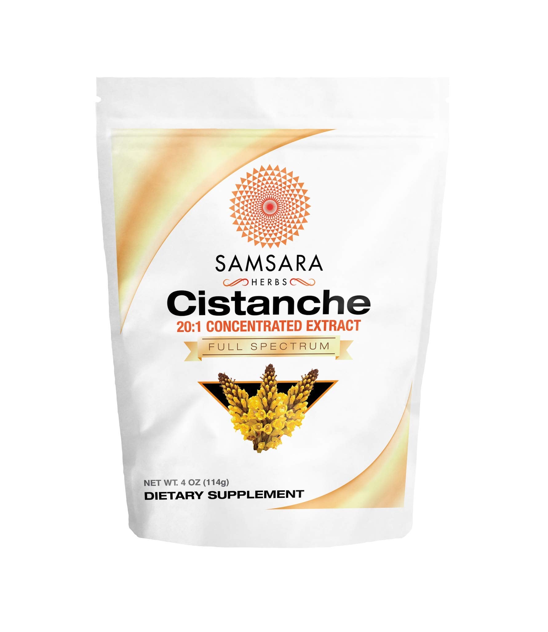 Samsara Herbs Cistanche extract powder scoop ready to mix into juice for convenience