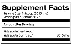 Samsara Herbs Sida Acuta extract dissolving in liquid for quick blends