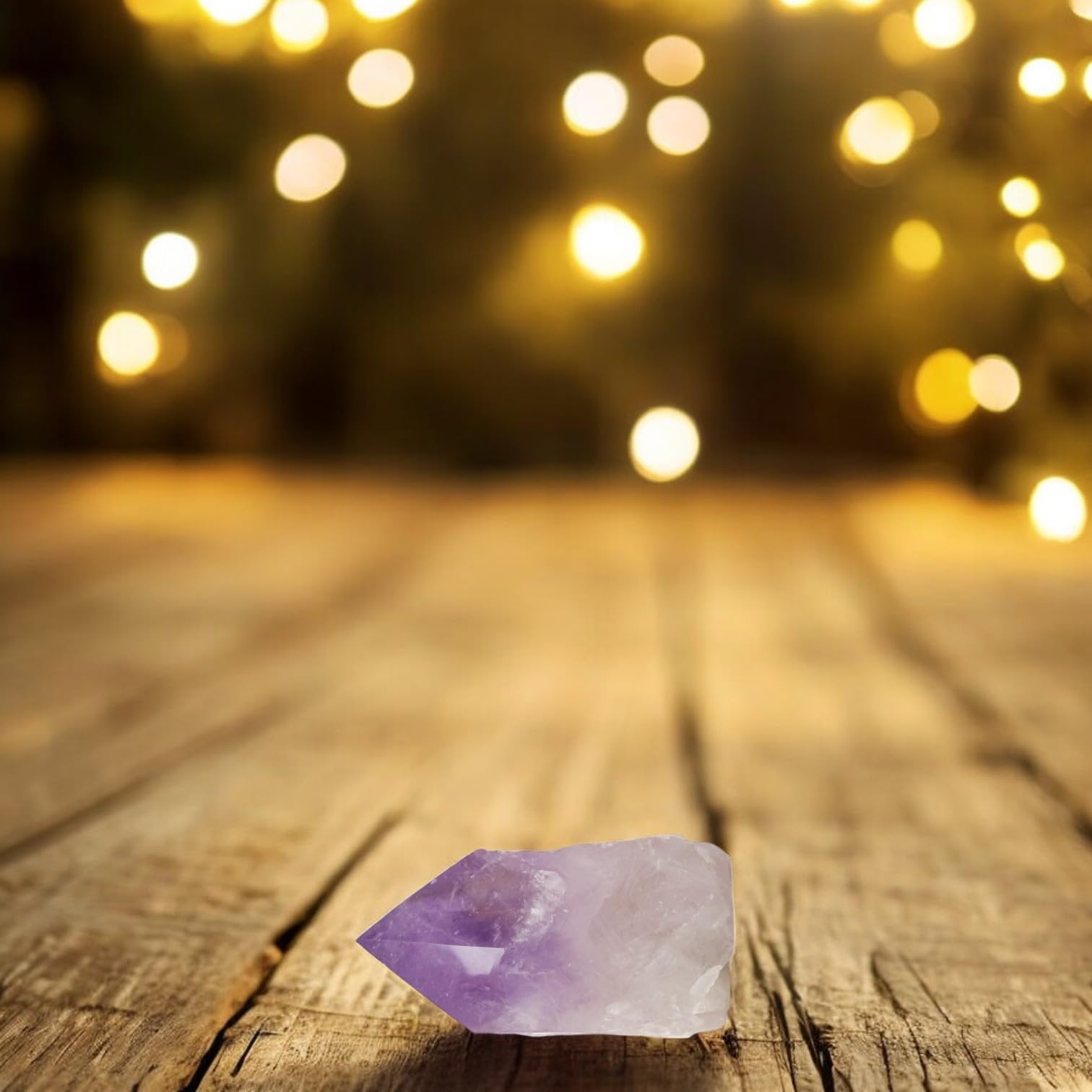 SAMSARI amethyst crystal decor, calming accents suitable for home or office spaces.