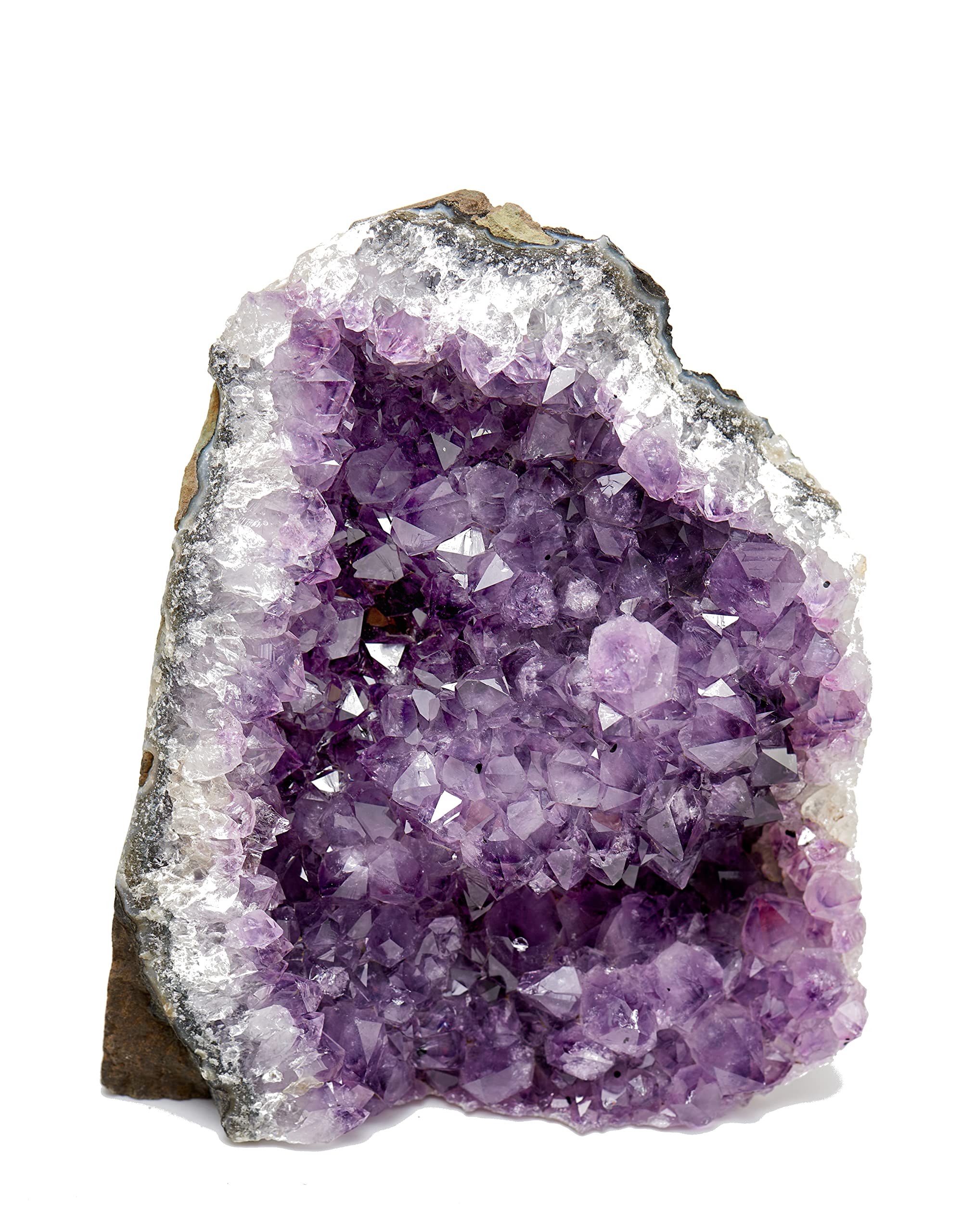 SAMSARI amethyst geode from Uruguay showing natural elegance in display.