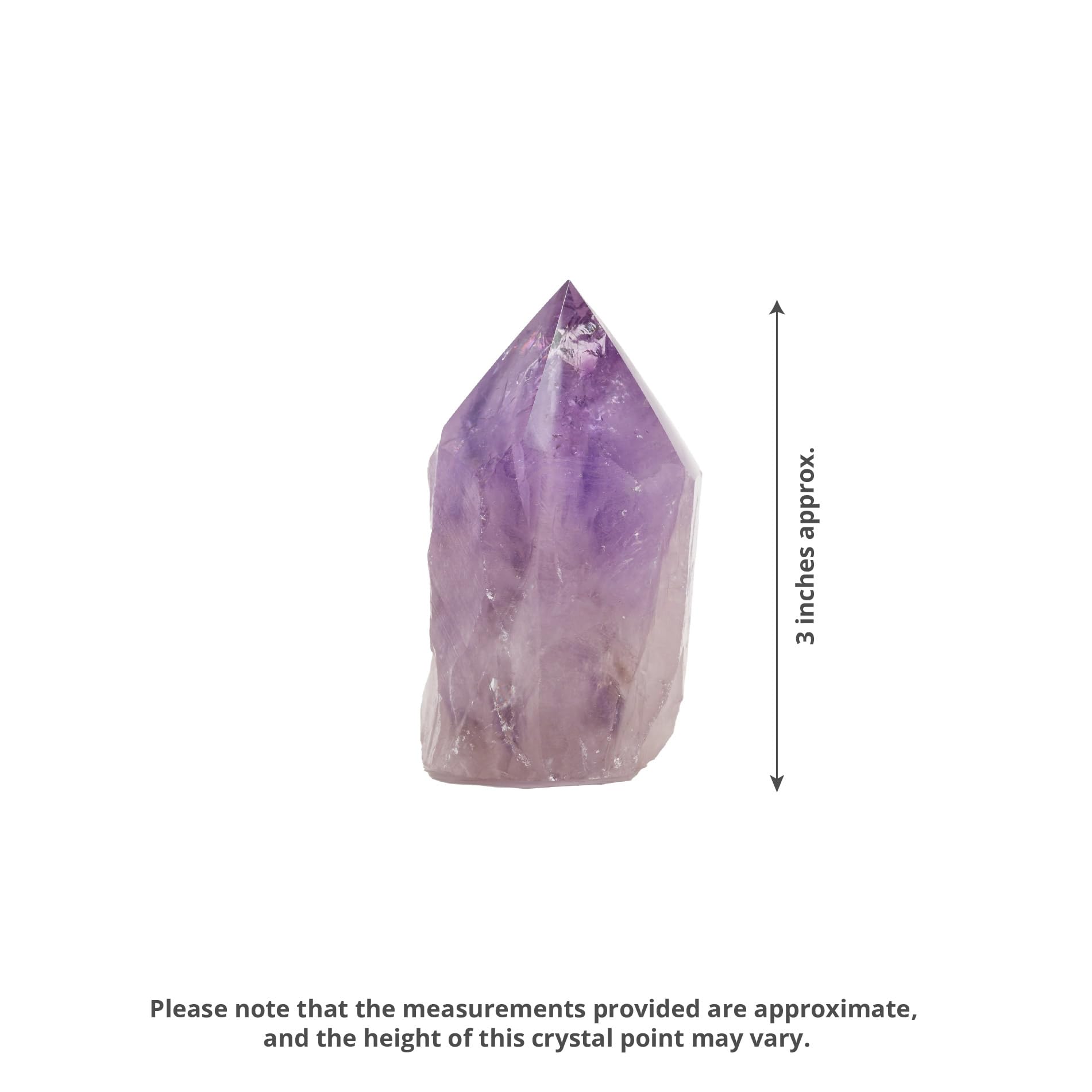SAMSARI amethyst points with polished facets, enhancing focus during yoga and mindful breathing.