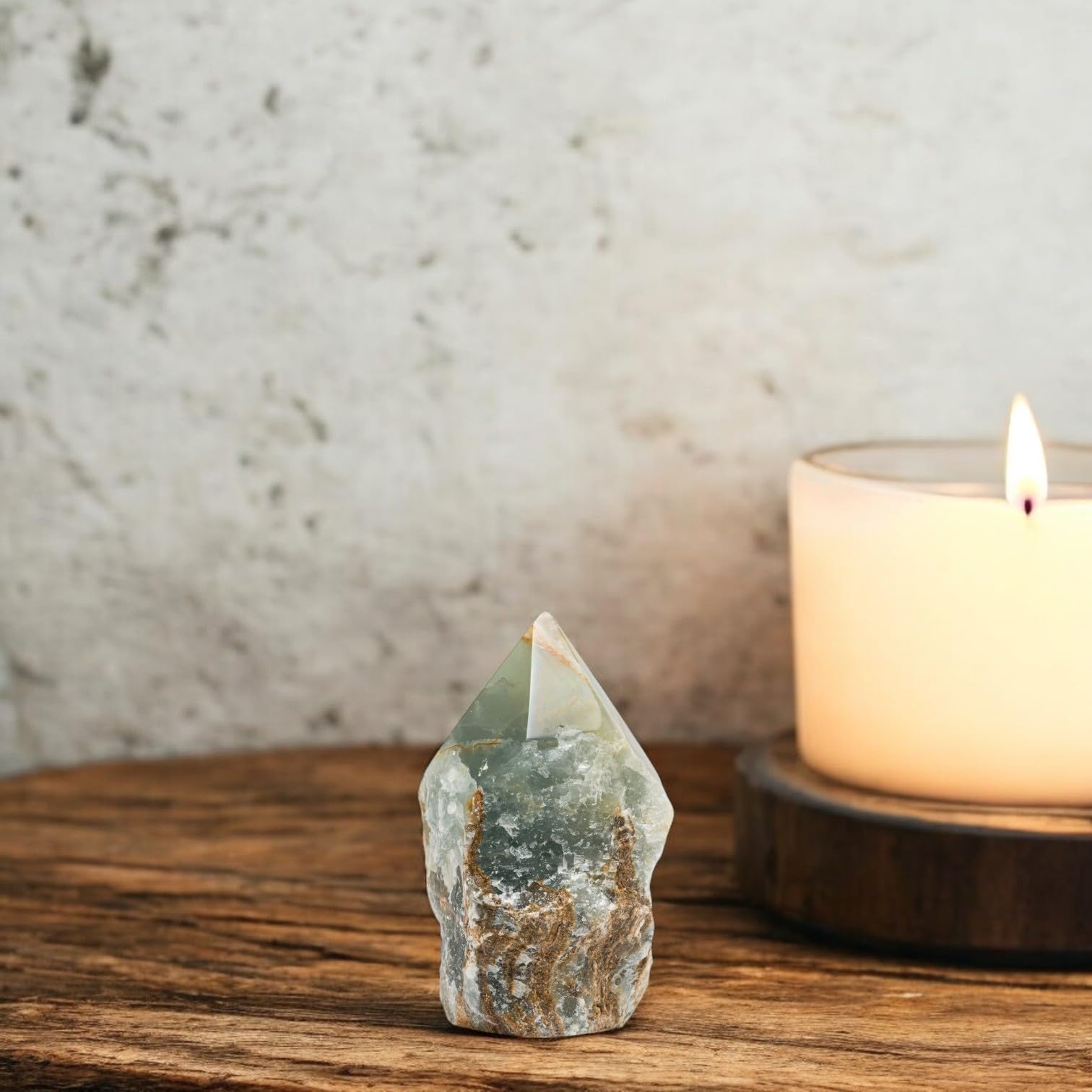 SAMSARI Blue Onyx crystal points gift-ready for wellness