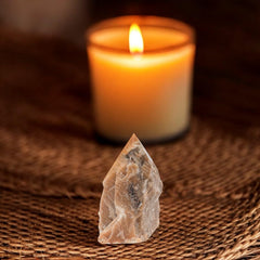 SAMSARI Feldspar crystal point set suitable for gifts or personal spiritual practice at home.