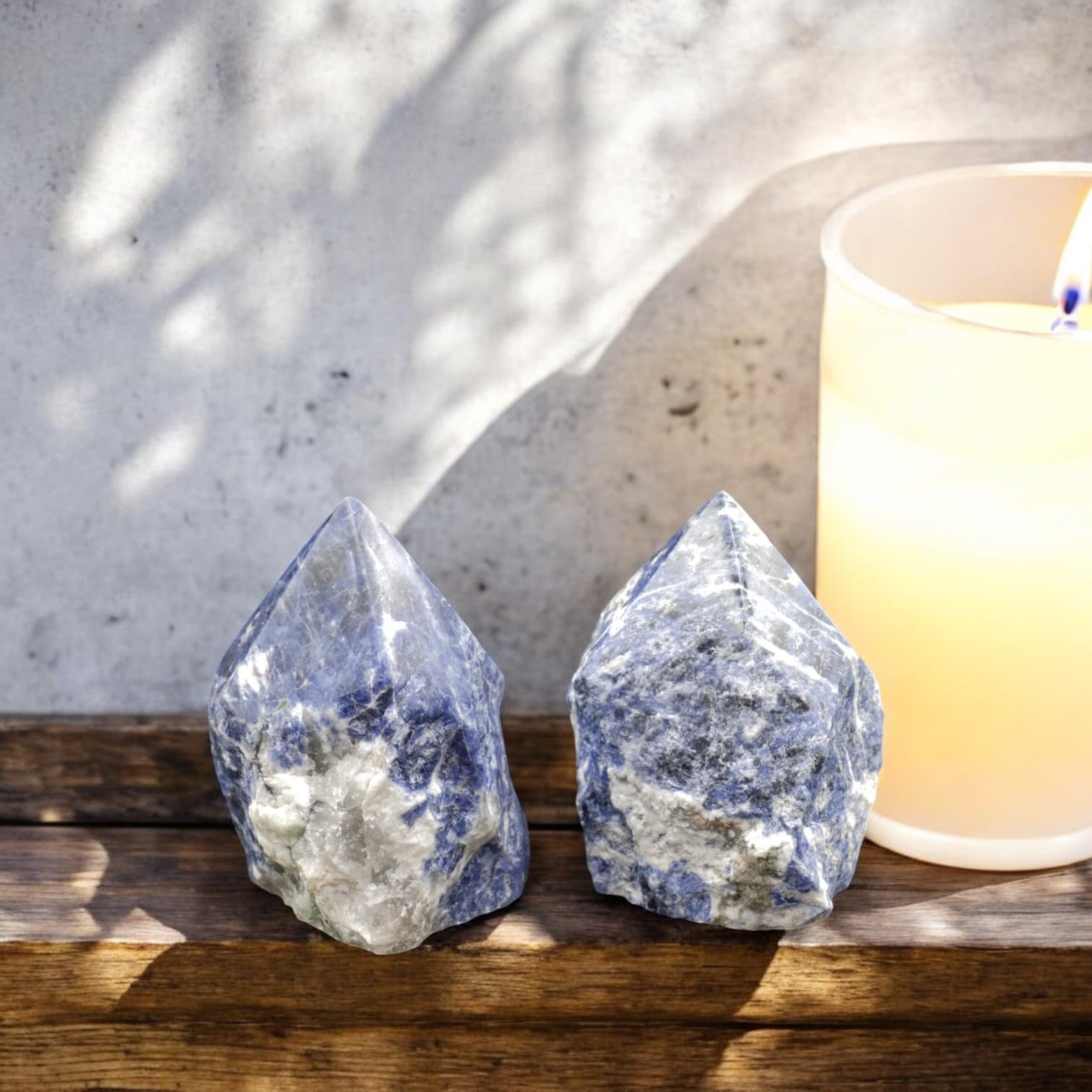 SAMSARI sodalite balance for emotional harmony and intuitive practice.