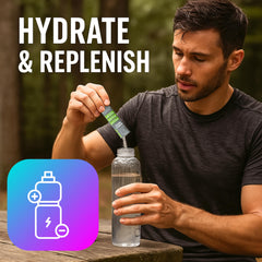 SANA-COPIA on-the-go hydration packets ready to pour