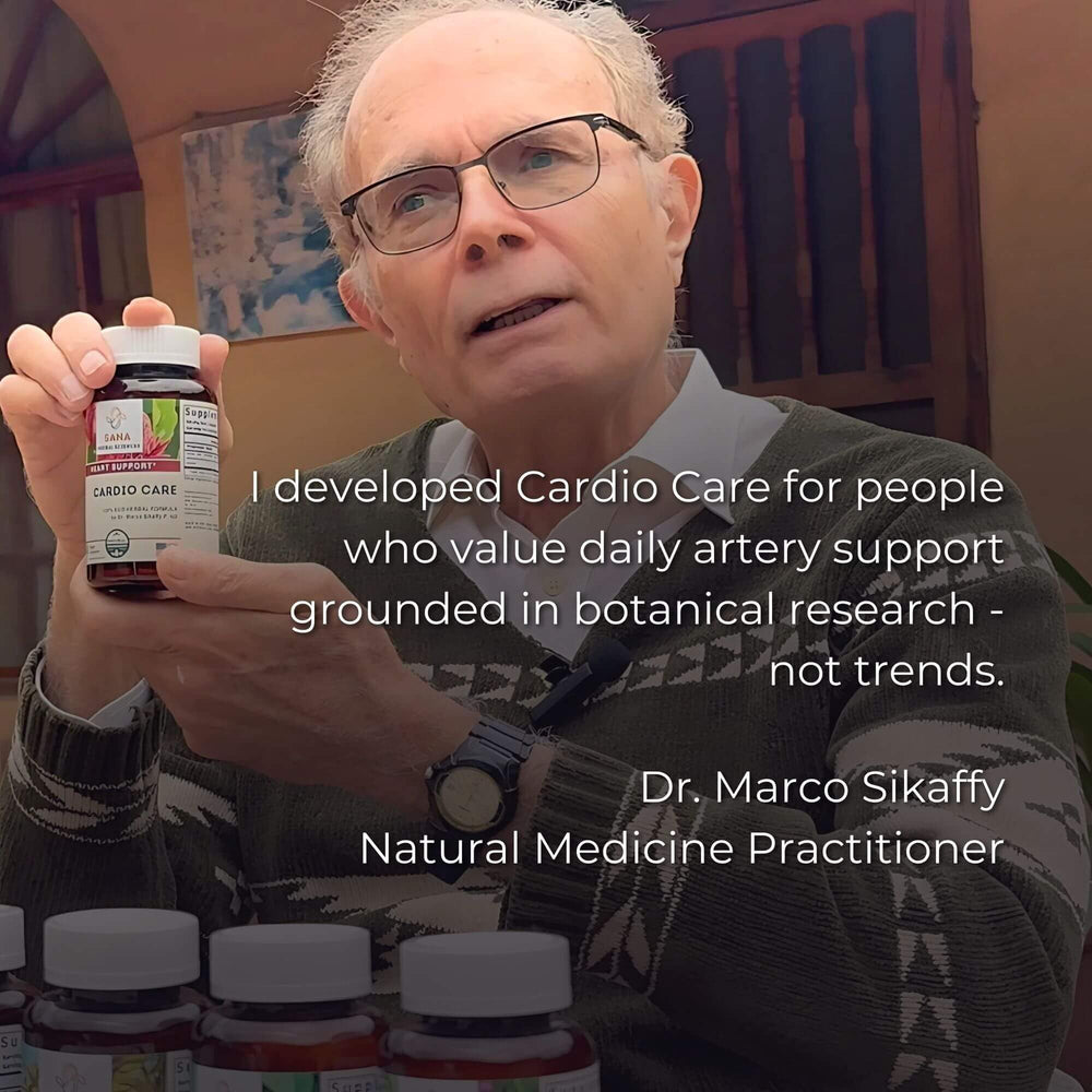 Sana Herbal Sciences Artery Plaque Removal Formula capsules closeup of easy-to-swallow pills
