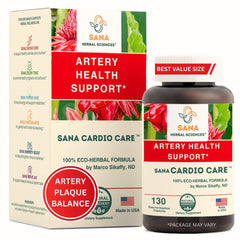 Sana Herbal Sciences Artery Plaque Removal Formula bottle for daily heart-support