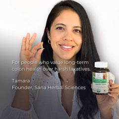 Organic ingredient panel highlights herbs in Sana Herbal Sciences formula