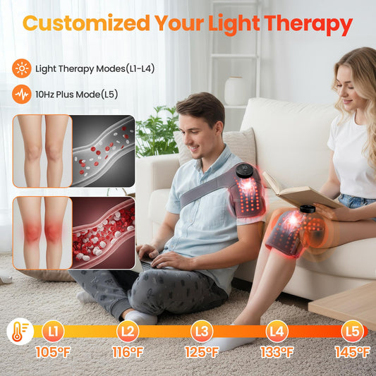 SanaTech knee brace side view with cordless charging and secure fit.