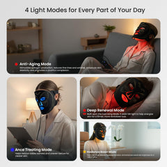 SanaTech LED mask soft silicone strap provides gentle comfort