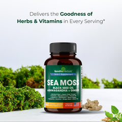 SANDHUHERBALS Bladderwrack capsules offer mineral-rich daily support.