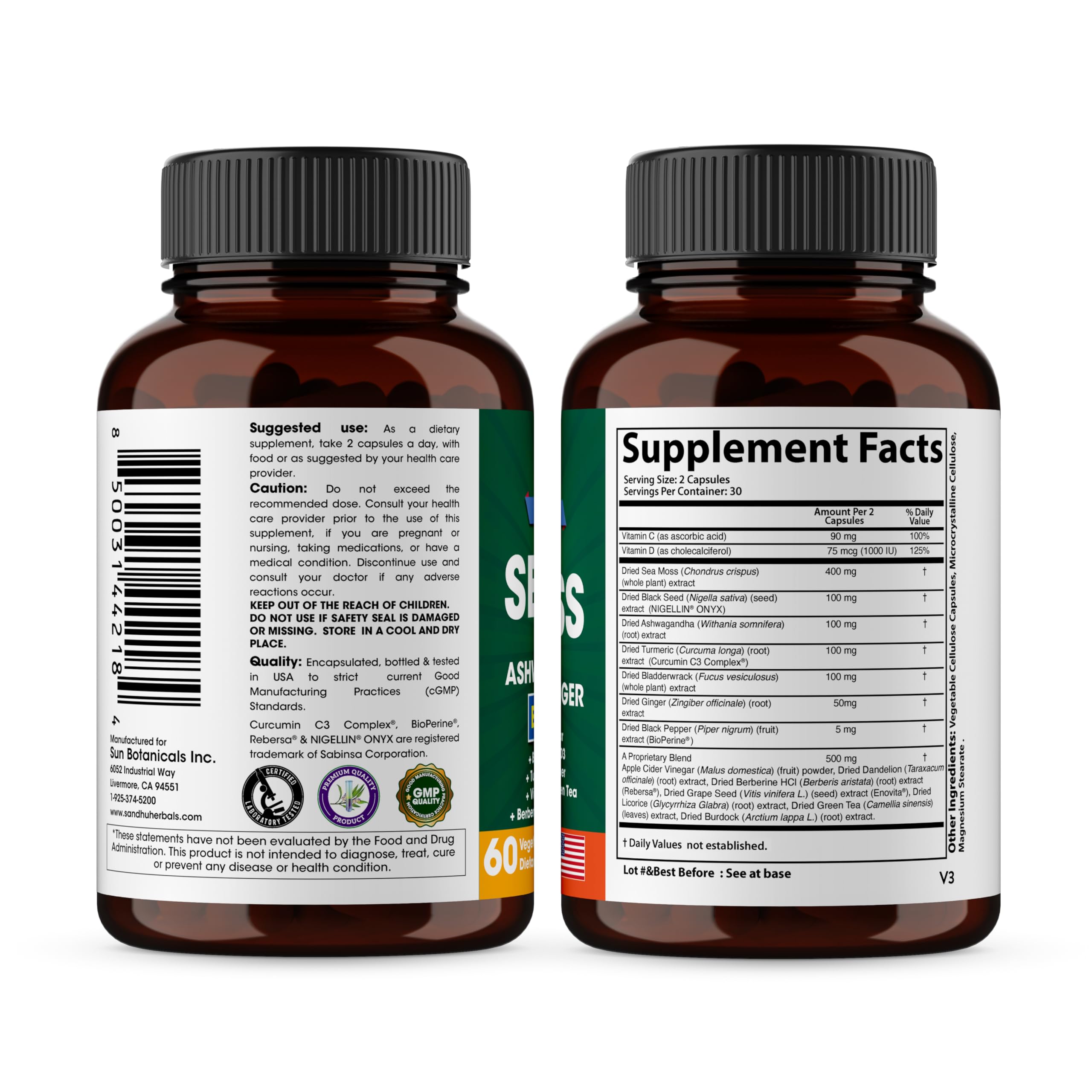 SANDHUHERBALS Burdock Root capsules showcase traditional digestive comfort.