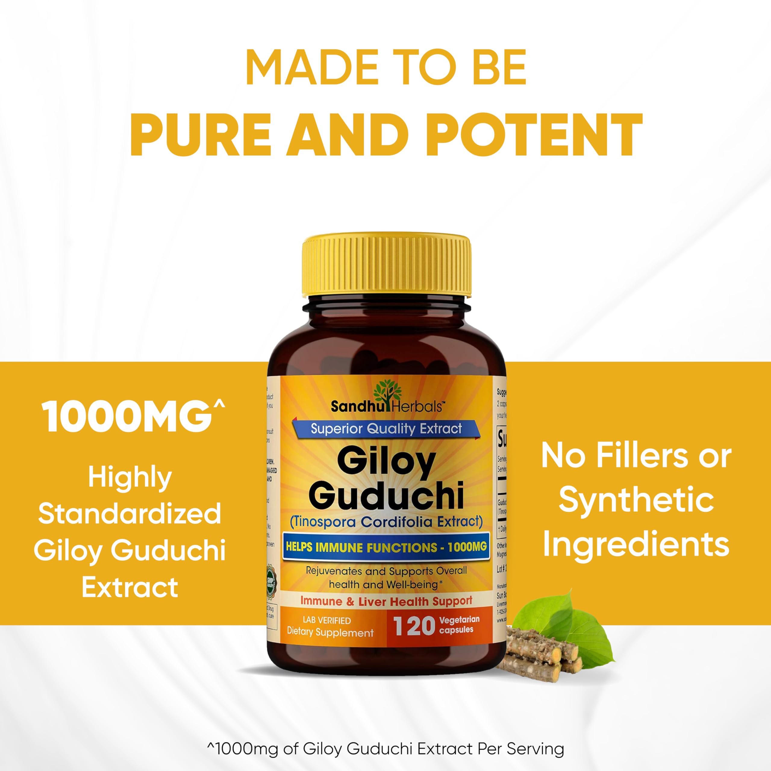 SANDHUHERBALS Capsule bottle with clear dosage directions.