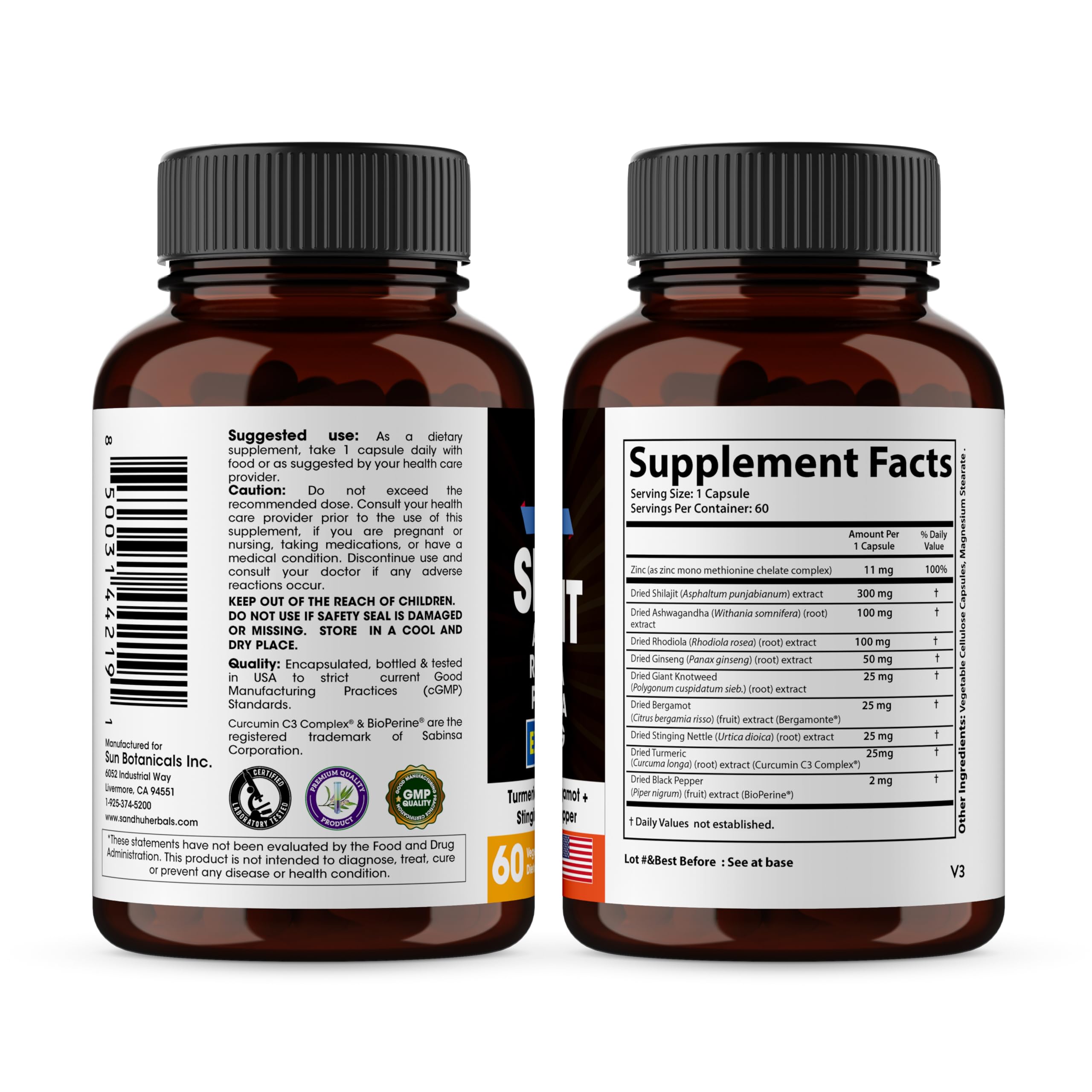 SANDHUHERBALS Himalayan rocks Shilajit image emphasizes pure origin.