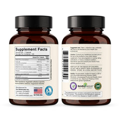 SandhuHerbals NSF-certified badge on packaging signaling quality control