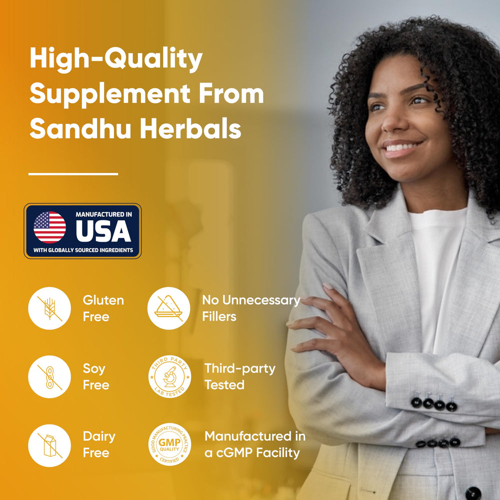 SANDHUHERBALS USA-manufactured facility ensures quality and testing.