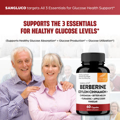 Sandhu's Blood Sugar Support Complex label showing 60 capsules.