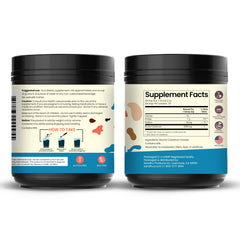 Sandhu's Colostrum powder packaging with NSF-certified label.