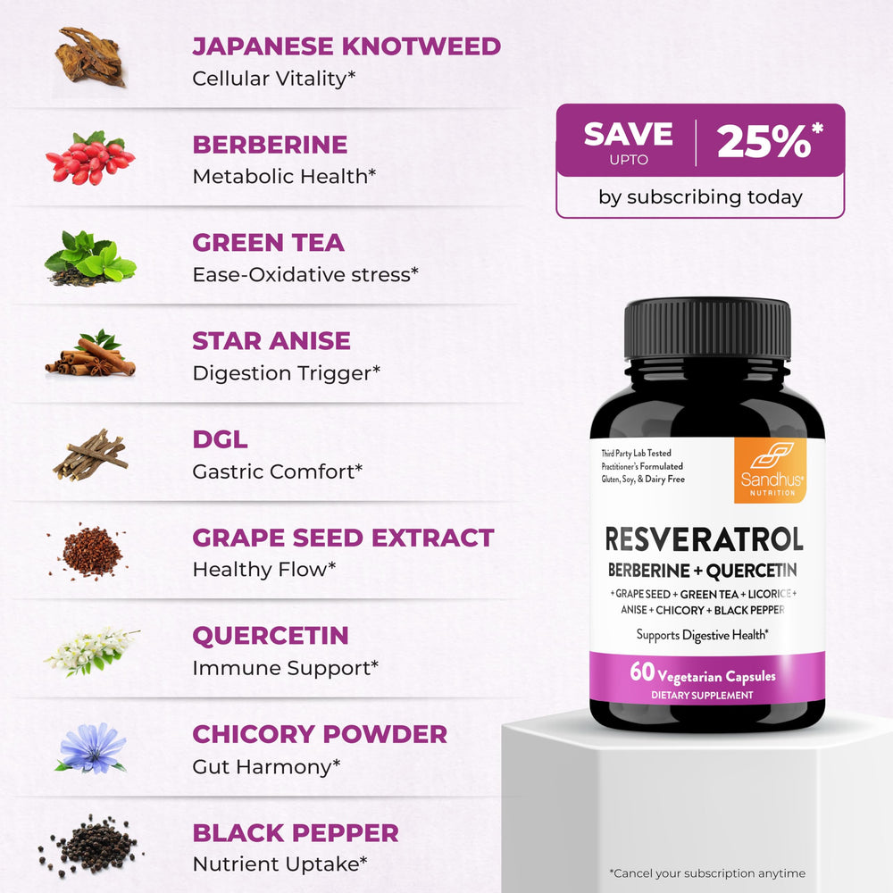 Sandhu's DGL Licorice-Chicory capsule scene showing gut-friendly ingredients.