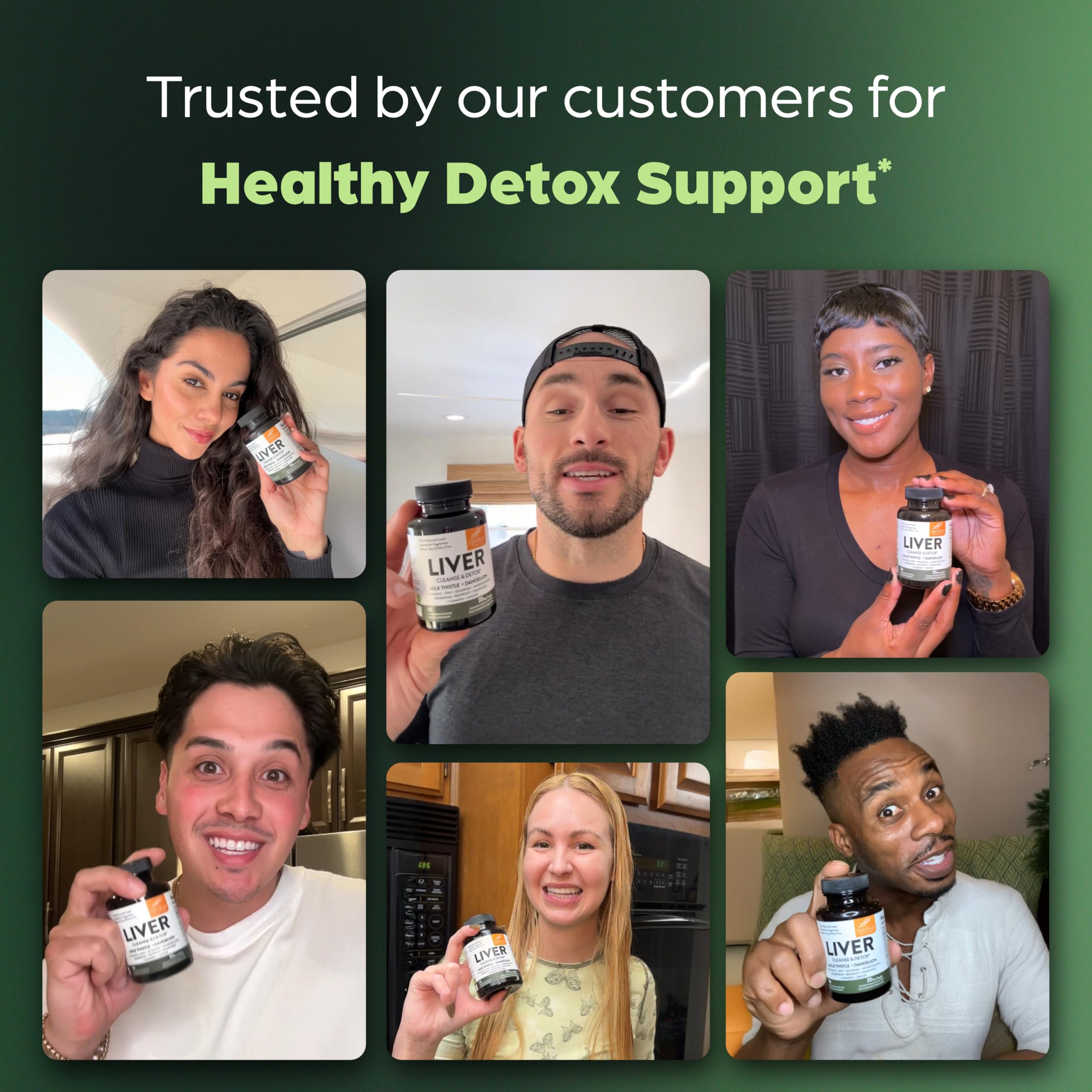 Sandhu's Liver Cleanse bottle on shelf conveys health-focused lifestyle