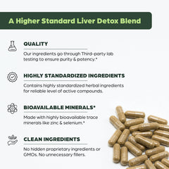 Sandhu's Liver Cleanse label features NSF-GMP certification