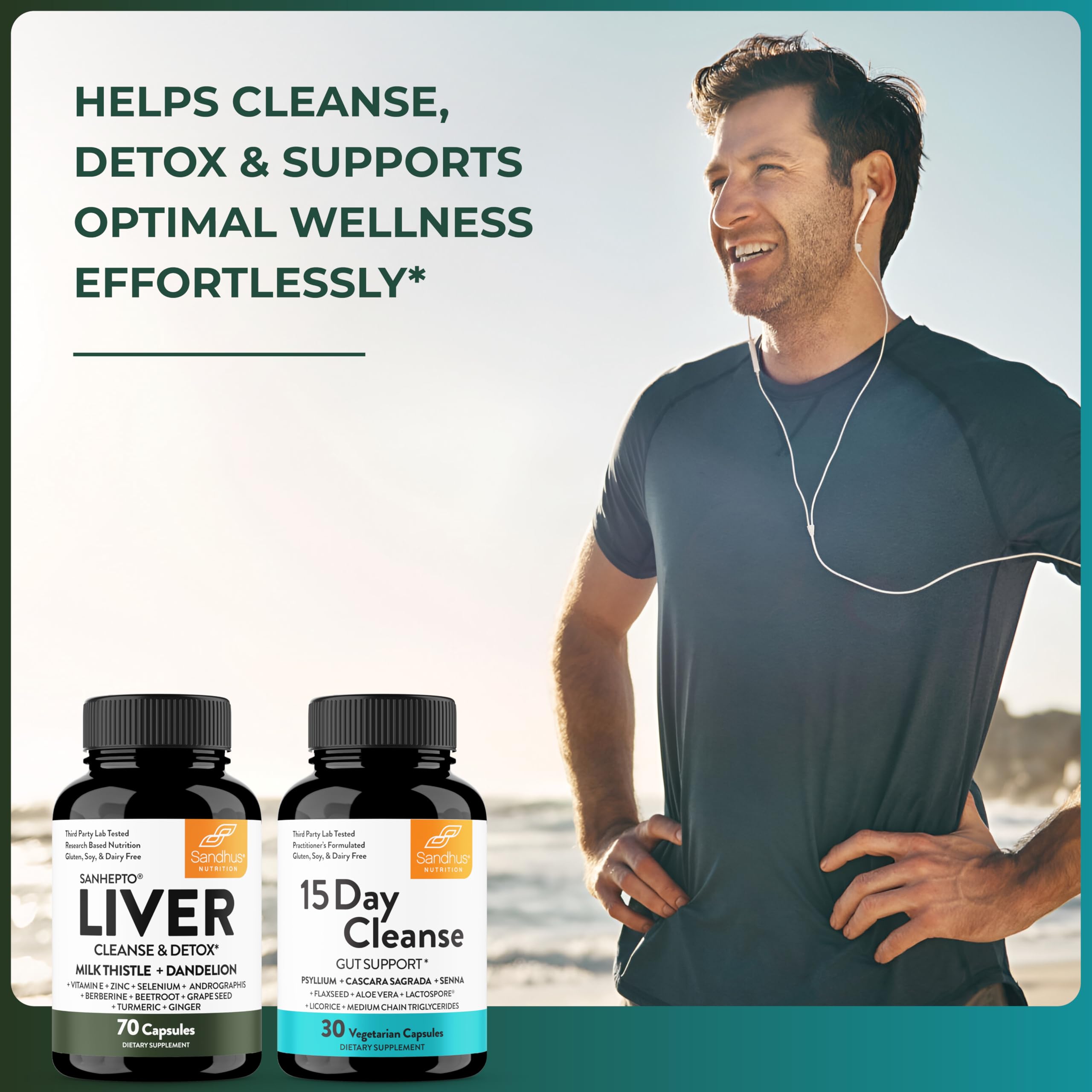 Zinc and selenium minerals in Sandhu's formula for essential trace support.