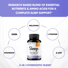 Glass with Sandhu's Sleep capsules arranged for nightly routine