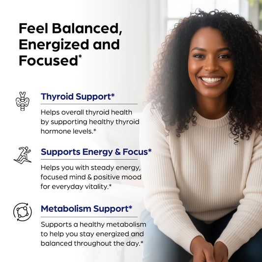 Sandhu's Thyroid Support capsules close-up reveals small, easy-to-swallow pills