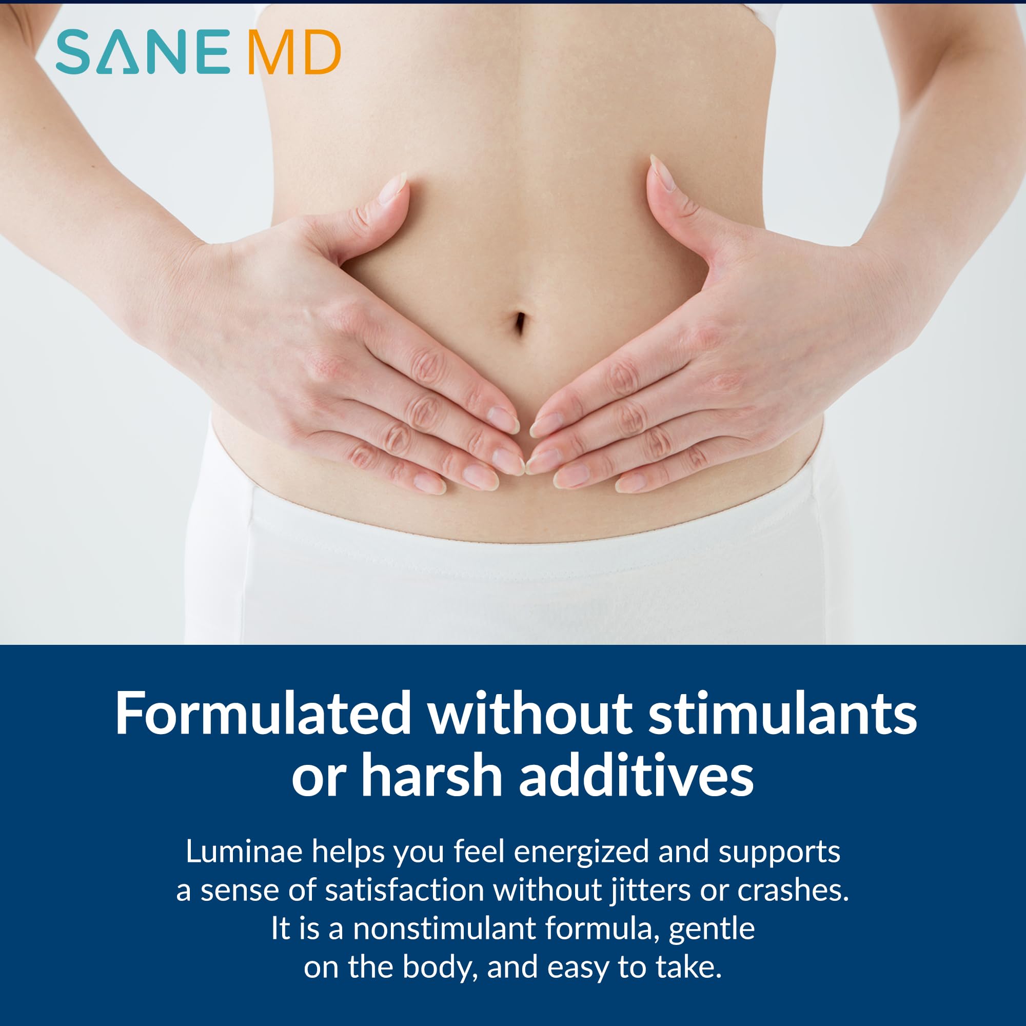 SANE MD Luminae blend visual showcasing 7-Keto DHEA synergy for balance