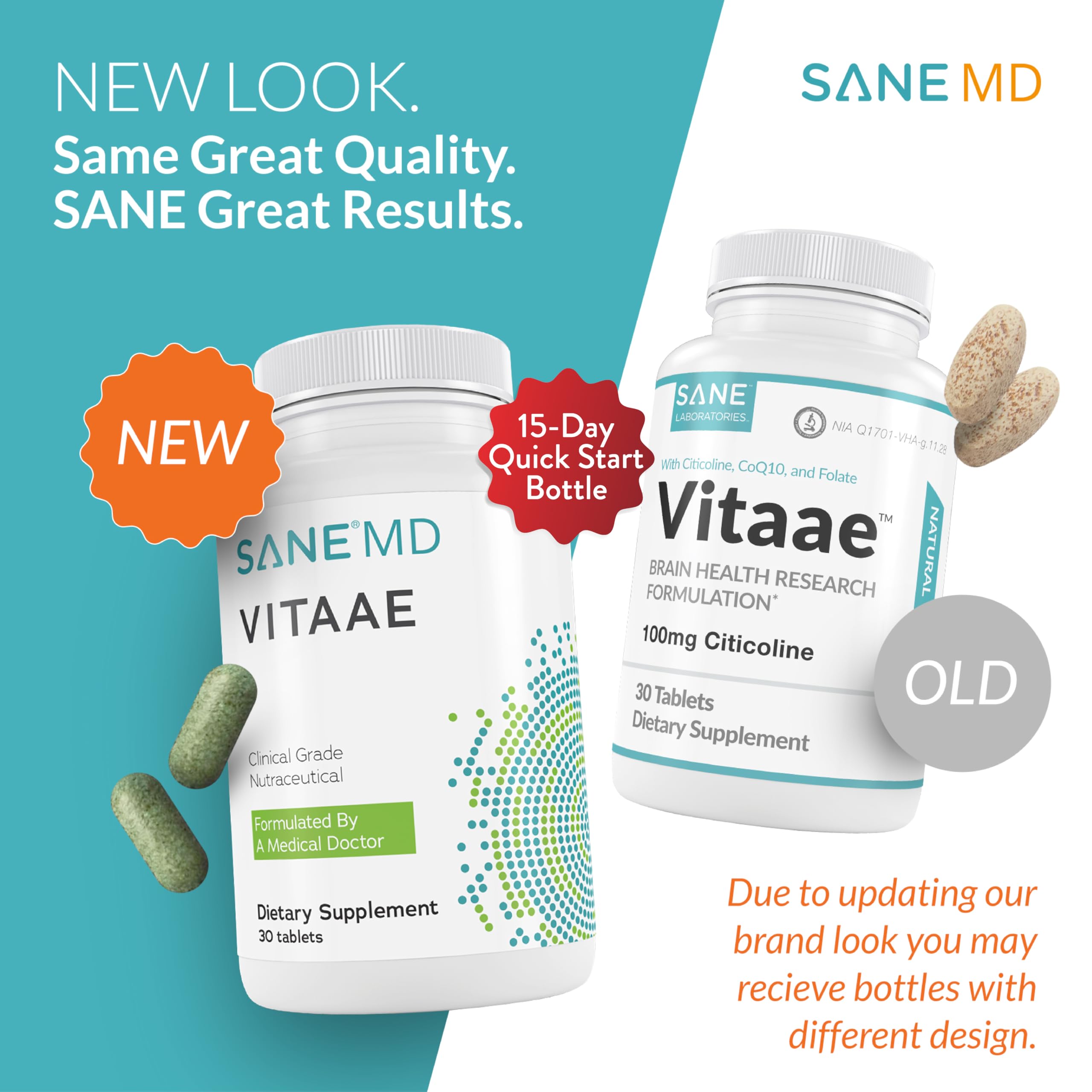 Vitaae capsules beside a glass of water for daily routine