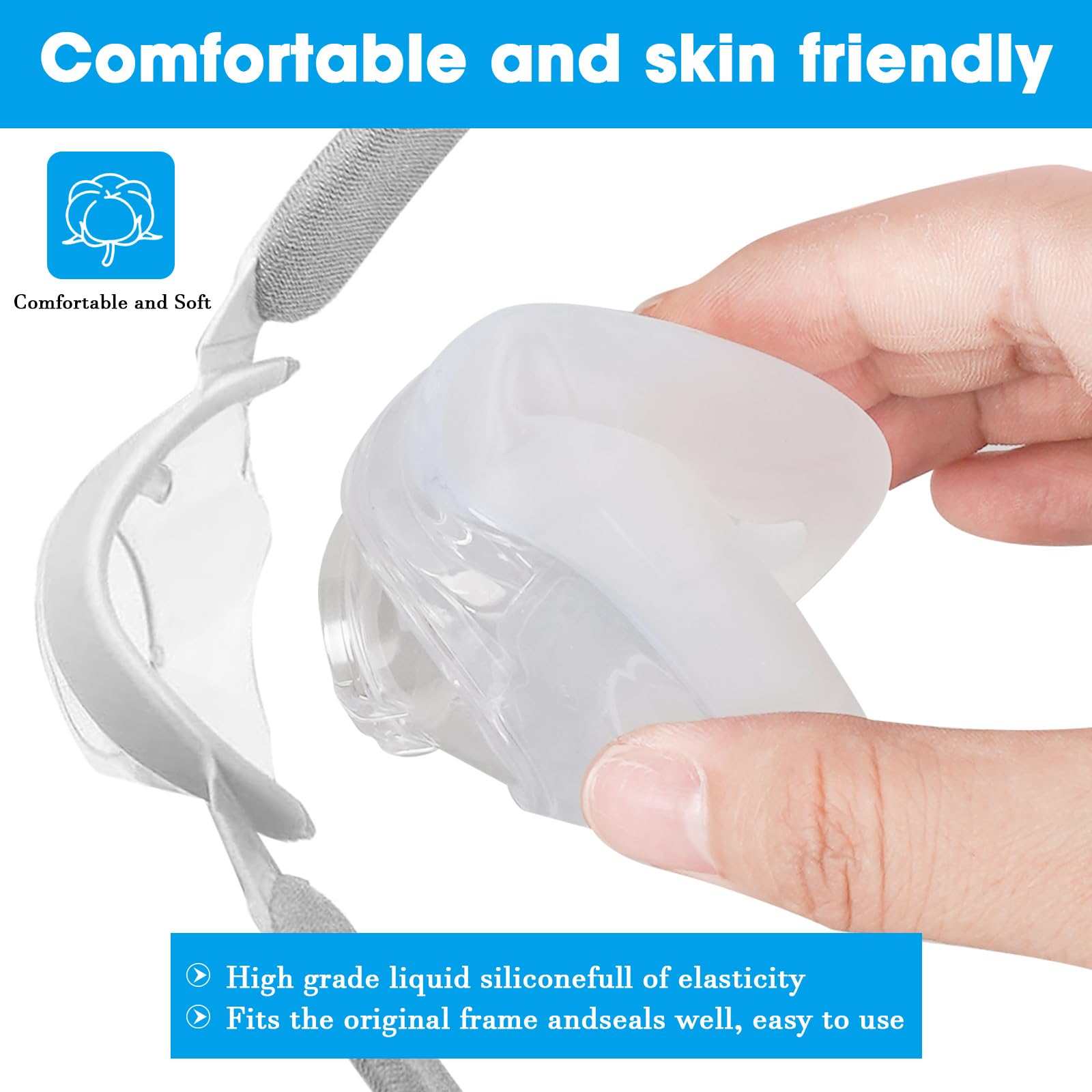 Sanforce cushion sized for consistent fit across nose wings